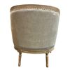 Image 3 : French Provincial Style Beige Linen Upholstered Accent Chair
