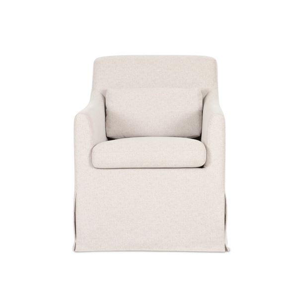 Moe's Lydia Outdoor Slipcover Dining Chair Cream - 26.4in W x 26.2in D x 32.7in H - RV $1,349