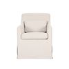 Image 1 : Moe's Lydia Outdoor Slipcover Dining Chair Cream - 26.4in W x 26.2in D x 32.7in H - RV $1,349