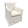 Image 2 : Moe's Lydia Outdoor Slipcover Dining Chair Cream - 26.4in W x 26.2in D x 32.7in H - RV $1,349