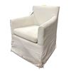 Image 3 : Moe's Lydia Outdoor Slipcover Dining Chair Cream - 26.4in W x 26.2in D x 32.7in H - RV $1,349
