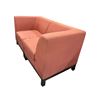 Image 2 : Modern Coral Pink Modular 2-Piece Sofa Loveseat