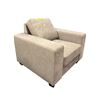 Image 1 : Modern Grey Microfiber Wide Track Armchair