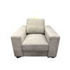 Image 2 : Modern Grey Microfiber Wide Track Armchair