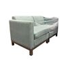 Image 1 : Modern Teal Tweed 2-Piece Modular Loveseat Sofa