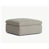 Image 3 : Modern Beige Chenille Square Sectional Ottoman - approx. 46in x 46in x 17in