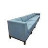 Image 2 : Modern Blue Fabric 6-Piece Modular Straight Sectional Sofa