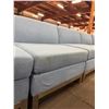 Image 3 : Modern Blue Fabric 6-Piece Modular Straight Sectional Sofa