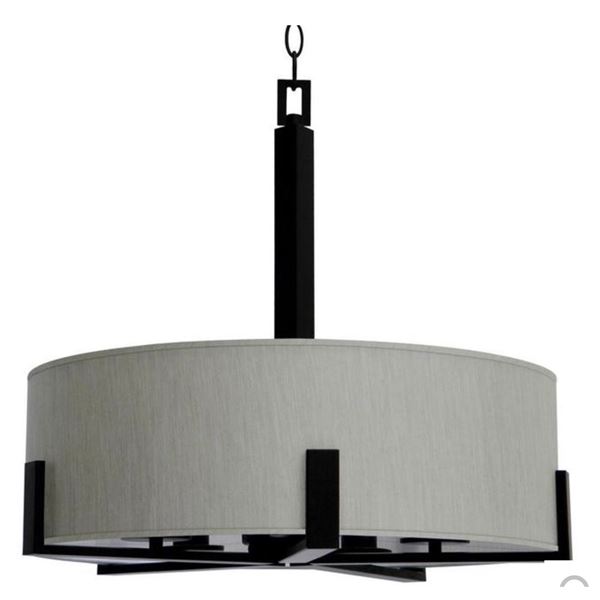 Allen + Roth 5 Light Chandelier Ebony Bronze Finish - 22in x 22in x 19.6in