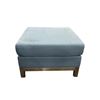 Image 2 : Modern Blue Fabric Square Ottoman