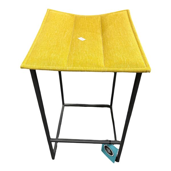 The Living Lab Bocca Counter Stool with black metal legs - RV $559