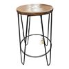 Image 1 : The Living Lab Wood Top stool with metal legs - RV $159