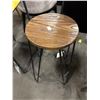 Image 2 : The Living Lab Wood Top stool with metal legs - RV $159