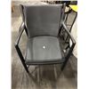 Image 2 : The Living Lab Modern Black Leather Armchair with Sculpted Wood Frame