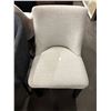 Image 2 : The Living Lab Modern Grey Linen Dining Chair