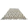 Image 1 : Modern Geometric Shag Area Rug approx. 8.5x12ft - Grey/Cream