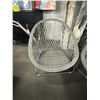 Image 3 : The Living Lab Pair of Grey Faux Rattan Acapulco Style Saucer Chairs