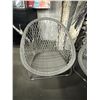 Image 4 : The Living Lab Pair of Grey Faux Rattan Acapulco Style Saucer Chairs