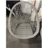 Image 5 : The Living Lab Pair of Grey Faux Rattan Acapulco Style Saucer Chairs