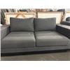 Image 5 : The Living Lab 72in Modern Grey Fabric 2-Cushion Sofa with Black Metal Base