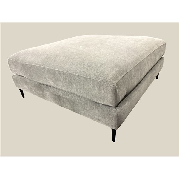 The Living Lab Large Modern Light Grey Square Ottoman - approx. 45 x 45 x 19in H
