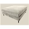 Image 1 : The Living Lab Large Modern Light Grey Square Ottoman - approx. 45 x 45 x 19in H