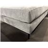Image 2 : The Living Lab Large Modern Light Grey Square Ottoman - approx. 45 x 45 x 19in H