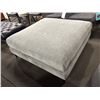 Image 3 : The Living Lab Large Modern Light Grey Square Ottoman - approx. 45 x 45 x 19in H