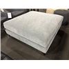 Image 4 : The Living Lab Large Modern Light Grey Square Ottoman - approx. 45 x 45 x 19in H