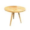 Image 1 : Round Light Wood Dining Table with Tapered Legs 35 D x 29 1/2in H (missing some screws for legs)
