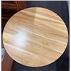 Image 2 : Round Light Wood Dining Table with Tapered Legs 35 D x 29 1/2in H (missing some screws for legs)