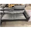 Image 3 : Modern Black Leather L-Shape Sectional Sofa with Adjustable Headrests