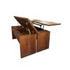 Image 1 : Modern Walnut Lift-Top Coffee Table with Storage Compartment - approx. 46 x 30 x 18 1/2in H in close