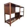 Image 1 : Mid-Century Modern Style Walnut Low Bookshelf Credenza - approx. 64 L x 16 D x 34in H