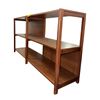 Image 2 : Mid-Century Modern Style Walnut Low Bookshelf Credenza - approx. 64 L x 16 D x 34in H