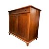 Image 1 : Traditional Cherry Wood 2-Door Accent Cabinet with Woven Trim Drawer