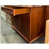 Image 3 : Traditional Cherry Wood 2-Door Accent Cabinet with Woven Trim Drawer