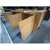 Image 3 : Modern Light Oak 3-Door Sideboard Buffet Credenza - approx. 72 x 19 x 30in H