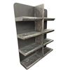 Image 2 : Contemporary Dark Grey Wood Open Shelf Bookcase Retail Display w/ LED Lights in Shelves - approx. 51
