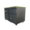Image 2 : Set of two 2 drawer office rolling cabinet with cushion - approx. 14 x 19 1/2in x 22in H