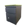 Image 3 : Set of two 2 drawer office rolling cabinet with cushion - approx. 14 x 19 1/2in x 22in H