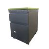 Image 3 : Set of three 2 drawer office rolling cabinet with cushion - approx. 14 x 19 1/2in x 22in H