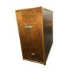 Image 1 : S.D.A. Church Vintage Wood Folding Wardrobe Box Shell Trunk on Wheels - approx . 48 x 24 x 53 1/2in 