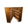Image 2 : S.D.A. Church Vintage Wood Folding Wardrobe Box Shell Trunk on Wheels - approx . 48 x 24 x 53 1/2in 