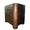 Image 1 : Postmodern Burl Wood 2-Drawer Nightstand with Rounded Corners & Ball Feet - approx. 26 x 20 x 26in H