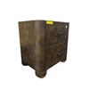 Image 2 : Postmodern Burl Wood 2-Drawer Nightstand with Rounded Corners & Ball Feet - approx. 26 x 20 x 26in H