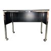 Image 2 : Metal Rolling Office Desk Chrome Trim Mobile Student Study Table with Wheels - approx. 36 x 17in 26 