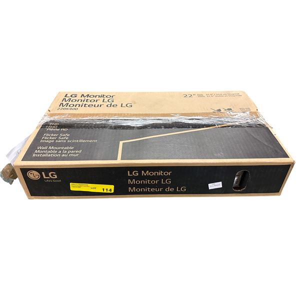 22in LG Black Monitor in box 22BK400