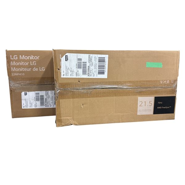 2pc 21.5in LG Black Monitor in box 22MP410