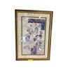 Image 2 : Elegant Lavender Eucalyptus Leaf Art Print Ornate Beaded Gold Frame Decor - approx. 39 x 28in